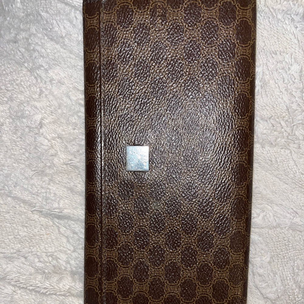 Celine Brown Wallet Vintage Macadam